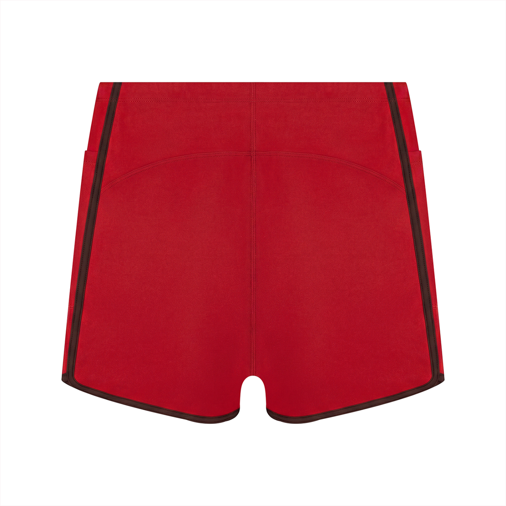 Women's High Rise Color Block Yoga Shorts