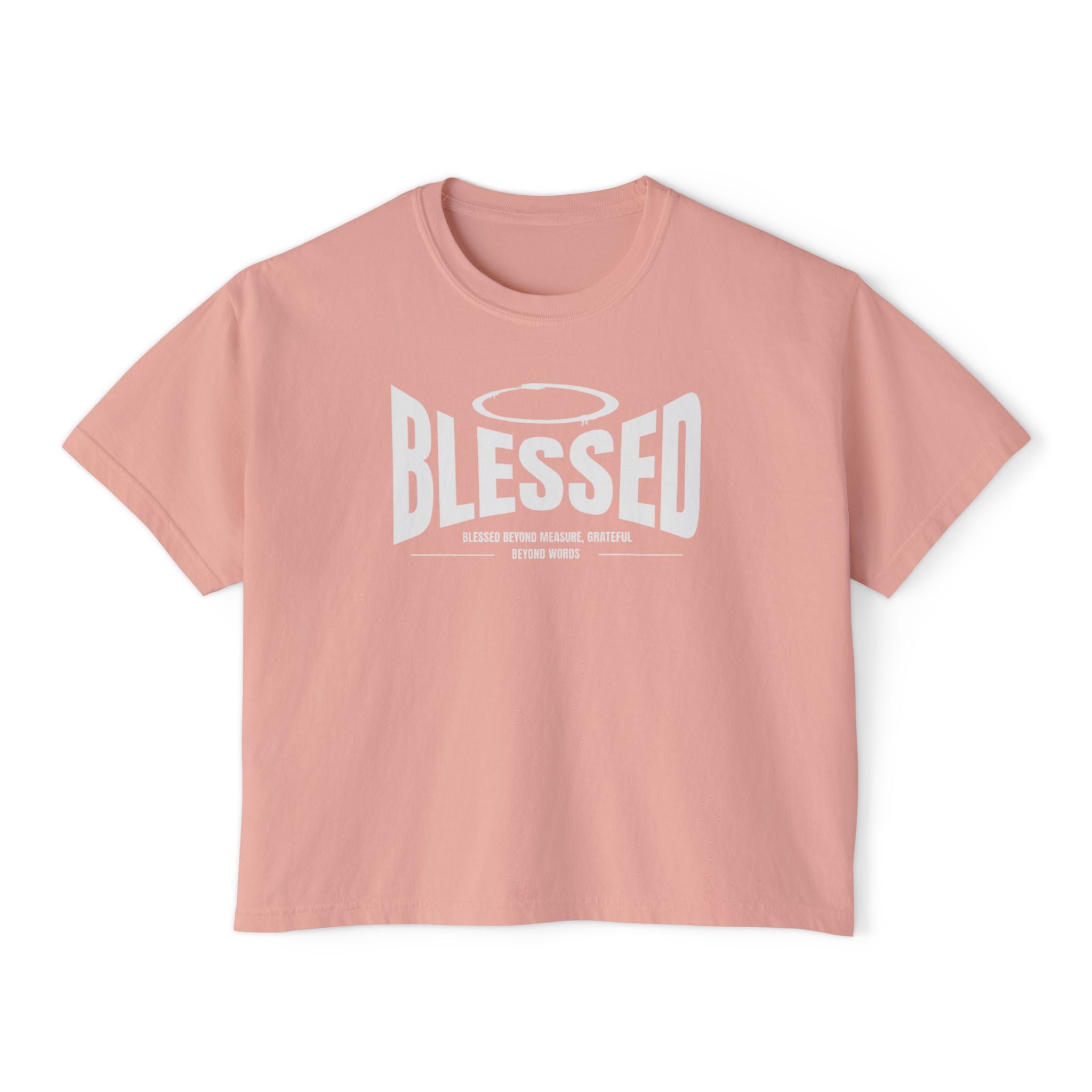 Blessed Boxy Tee — Women's Casual Crop T-Shirt