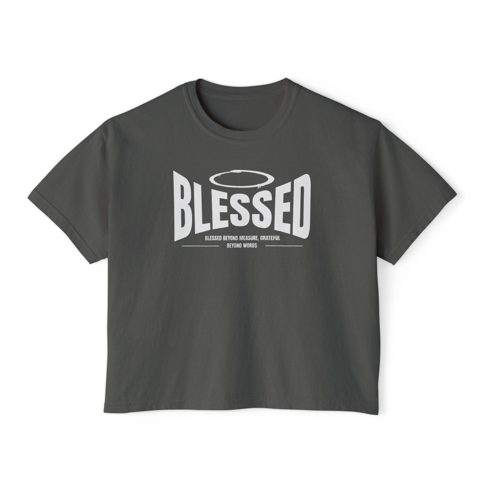Blessed Boxy Tee — Women's Casual Crop T-Shirt