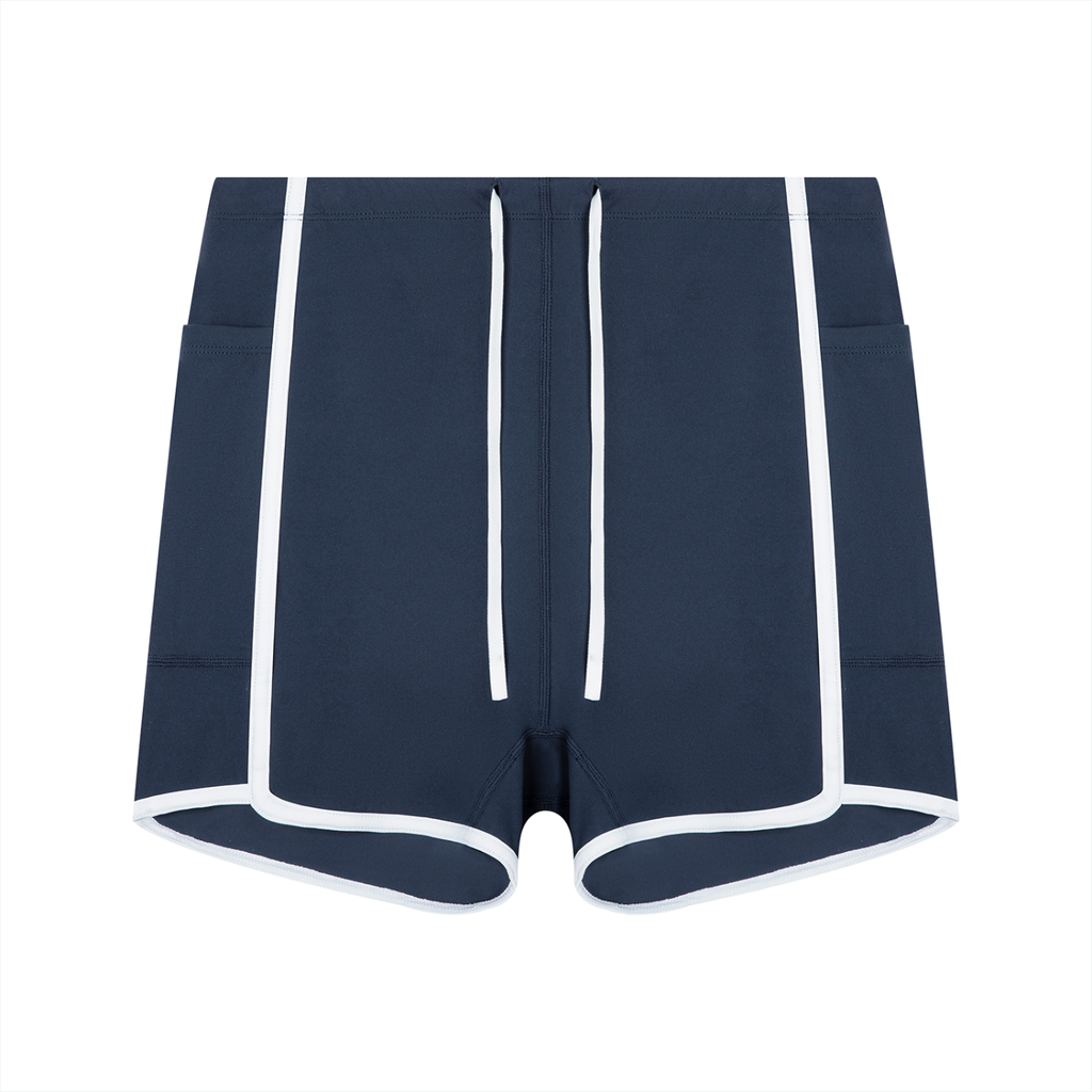 Women's High Rise Color Block Yoga Shorts