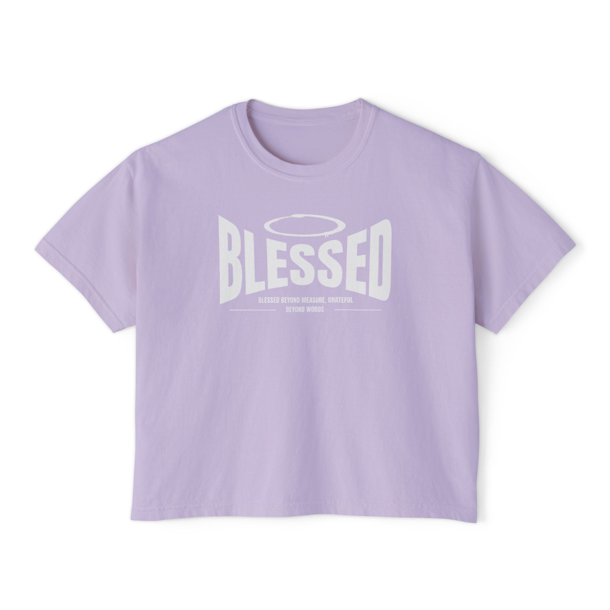 Blessed Boxy Tee — Women's Casual Crop T-Shirt