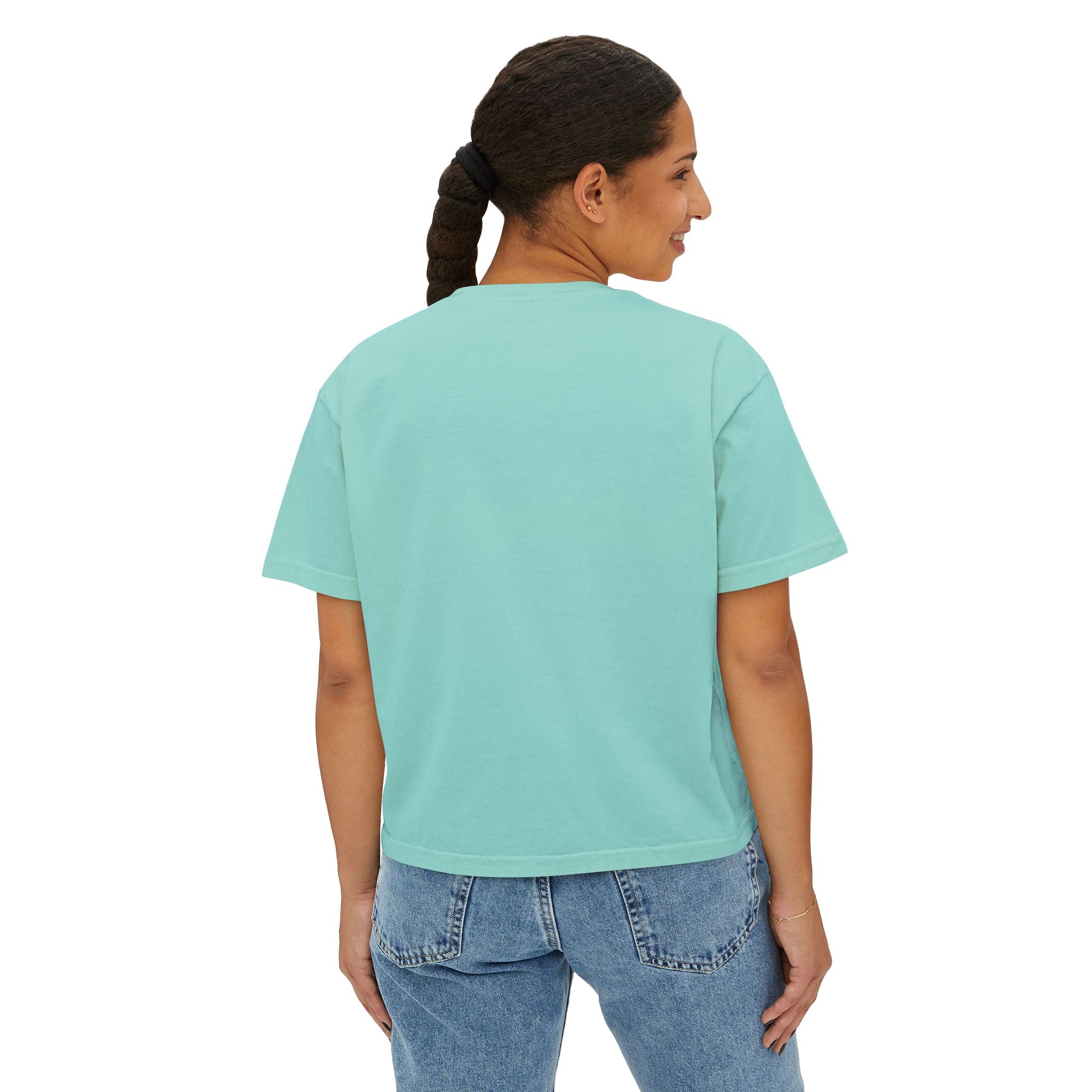 Blessed Boxy Tee — Women's Casual Crop T-Shirt