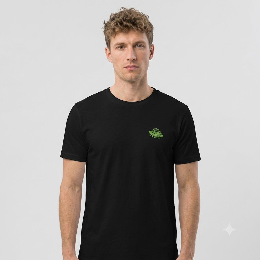Being Alienated UFO Graphic Tee | Embroidered Black T-Shirt | Unisex Streetwear
