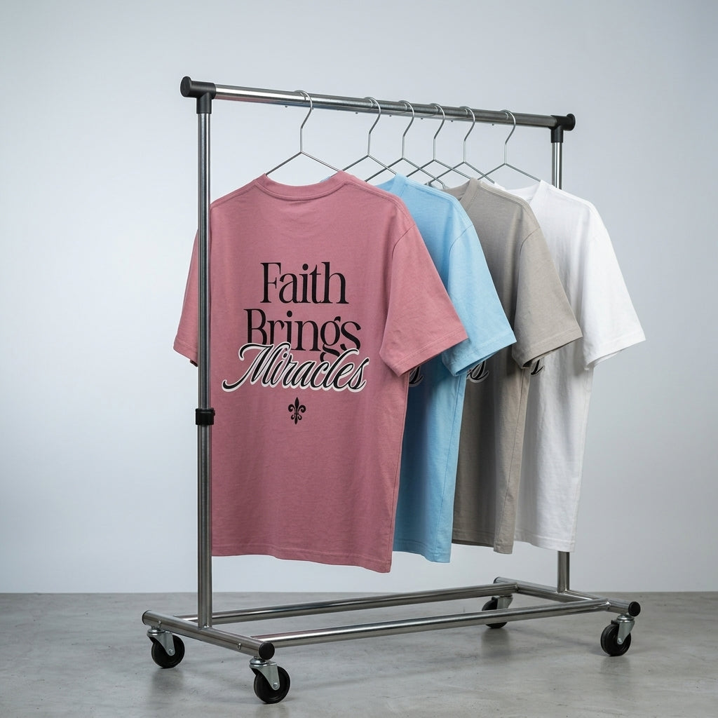 faith,brings,miracles,tee,tshirt,drop,shoulder,graphic,vintage,mens,women,shirt,stitch,riot