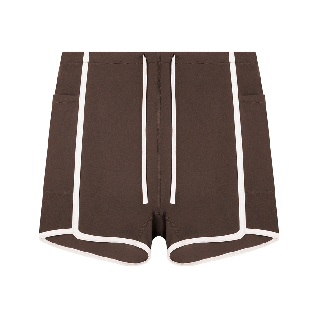 Women's High Rise Color Block Yoga Shorts