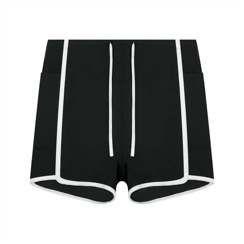 Women's High Rise Color Block Yoga Shorts