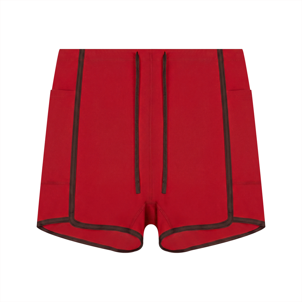 Women's High Rise Color Block Yoga Shorts